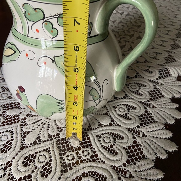 COPY of French Hand-Painted Pitcher - Picture 2 of 3